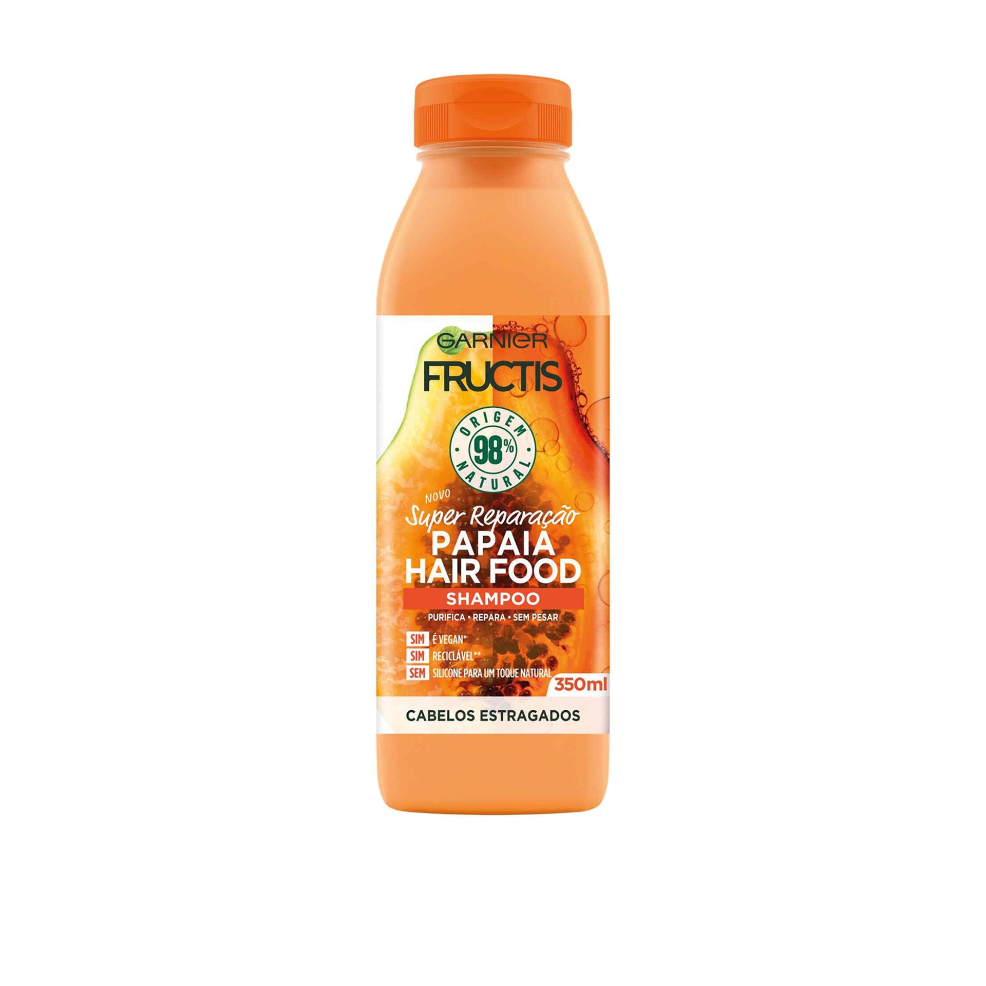 Garnier Fructis Shampoo Alimentos para Cabelo Papaya 350 ml