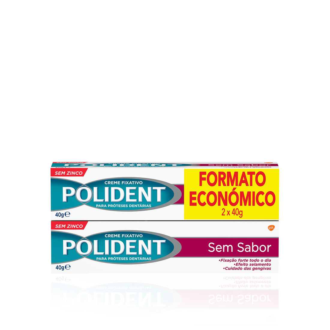 Polident Fixive Cream For Tasteless Dental Prostheses 2 X 40 Gr