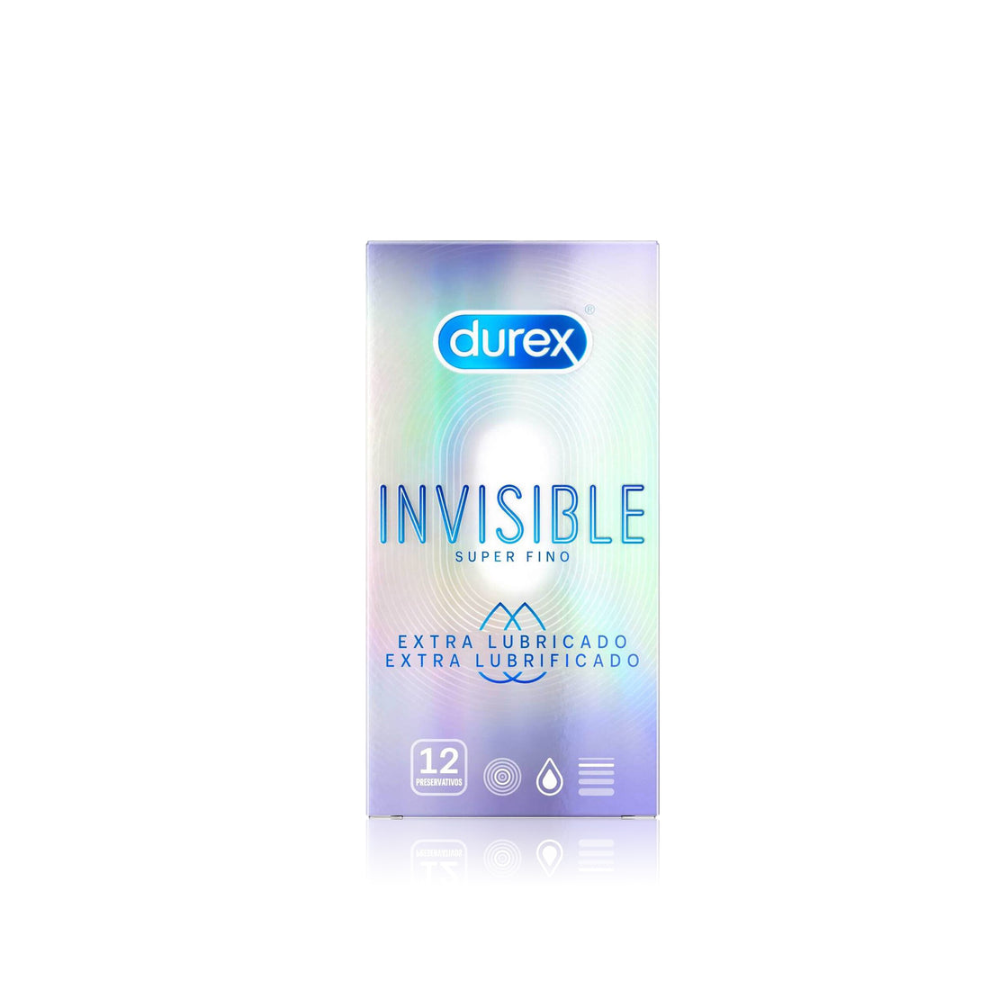 Preservativos invisíveis extra lubrificados Durex Invisible 12 Un