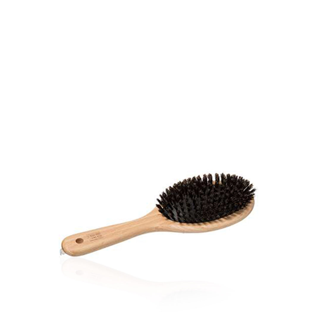 Escova de cabelo oval de madeira