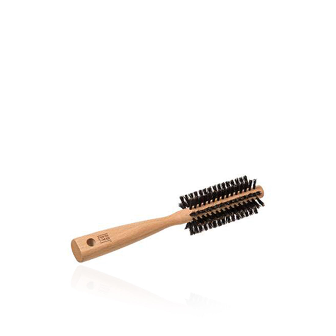 Escova de cabelo redonda de madeira