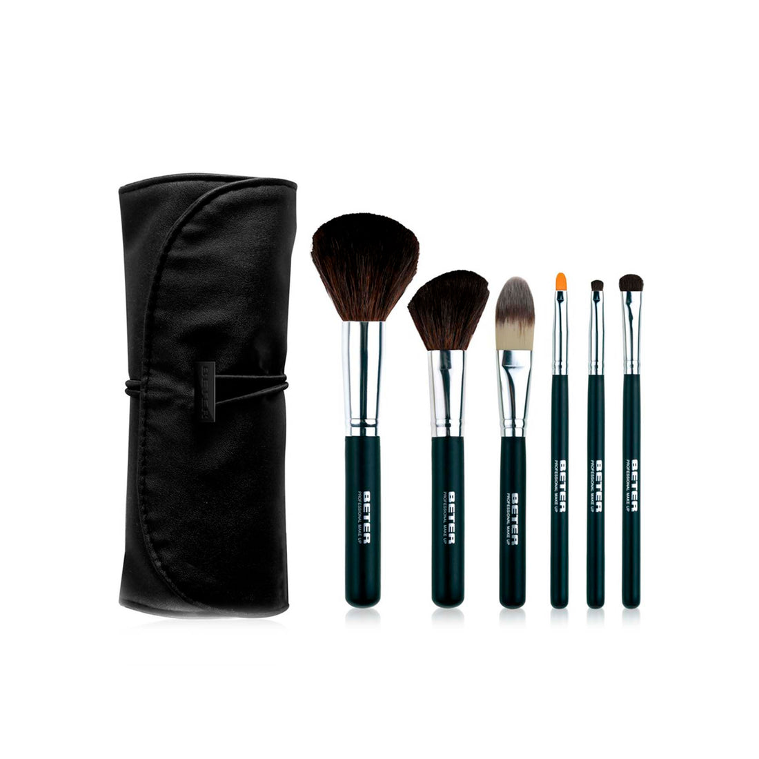 Beet - Professional Case With 6 Makeup Brushes