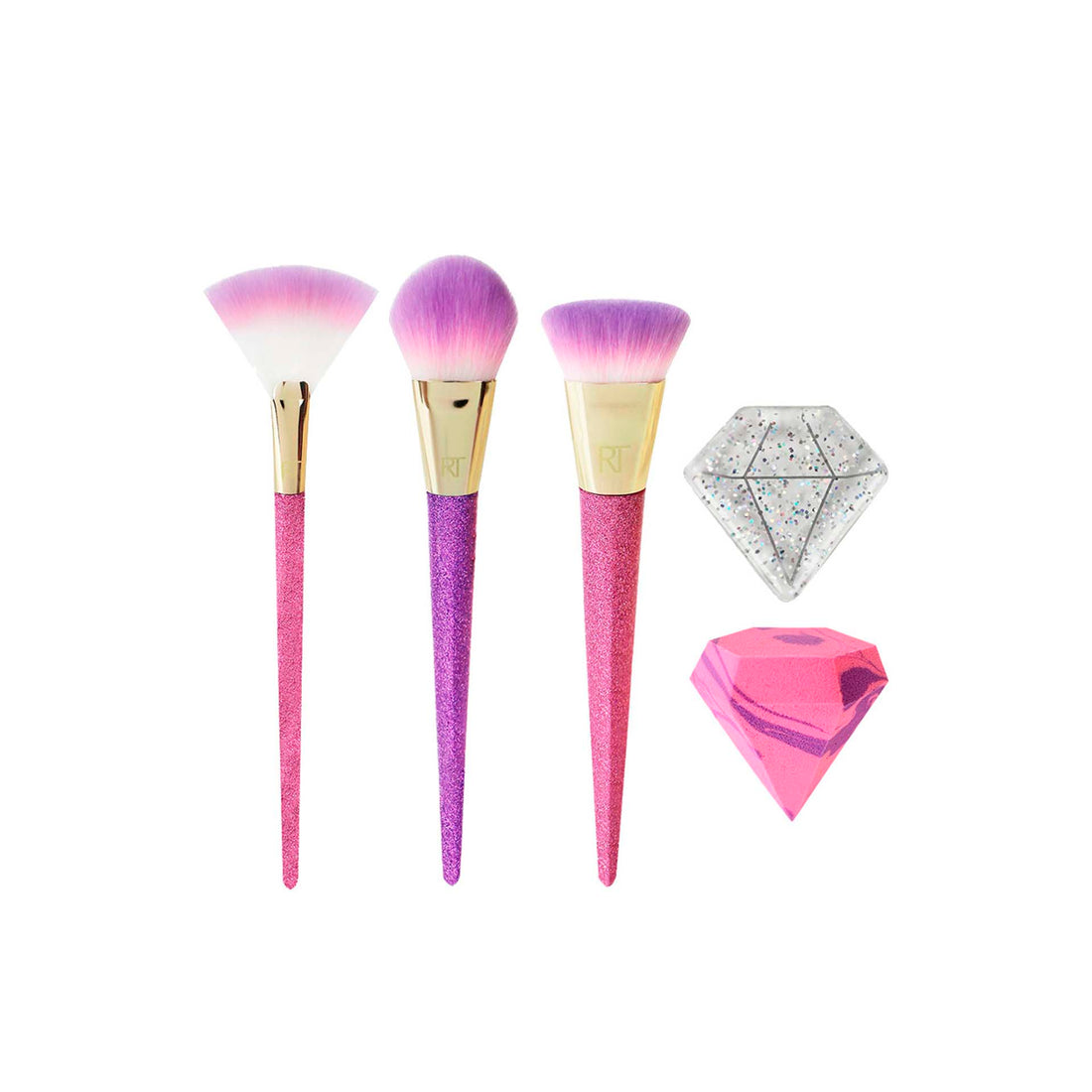 Real Techniques - Set 3 Makeup Brushes With 2 Base Applicators