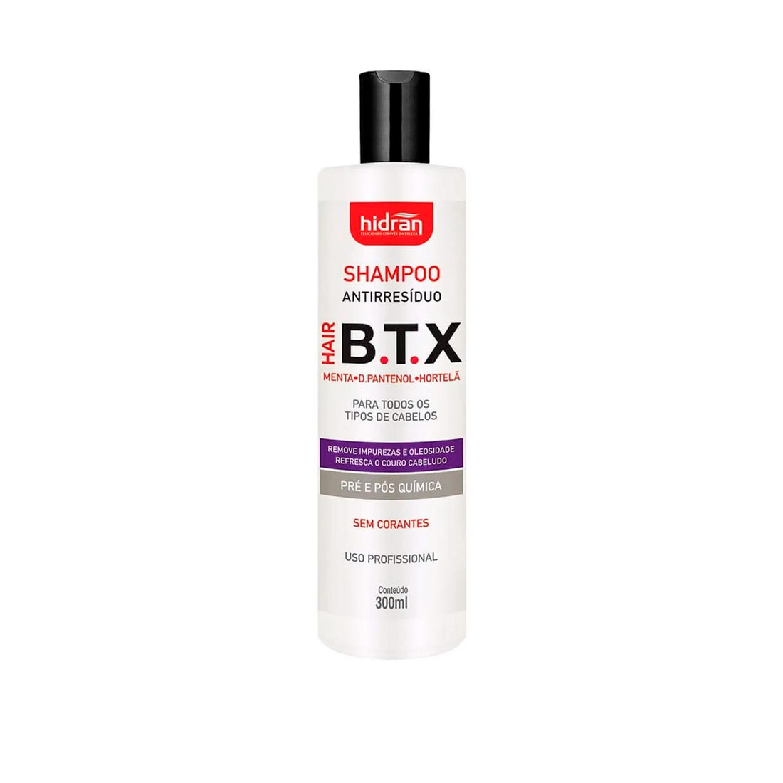 Hidran Shampoo BTX Anti-resíduo Capilar 300 Ml