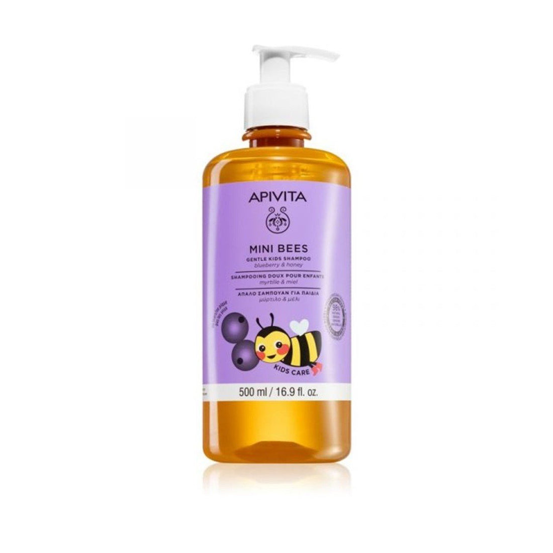 Apivita Mini Bees Shampoo Infantil Suave Mirtilo e Mel 500ml