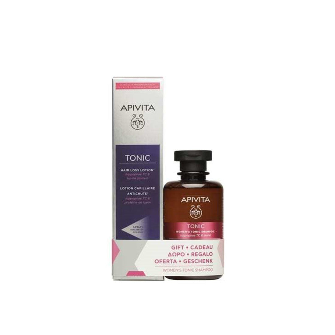 Apivita Lotion Tonique Anti-Chute 150 ml + Shampoing Tonique Femme 250 ml Pack Promo