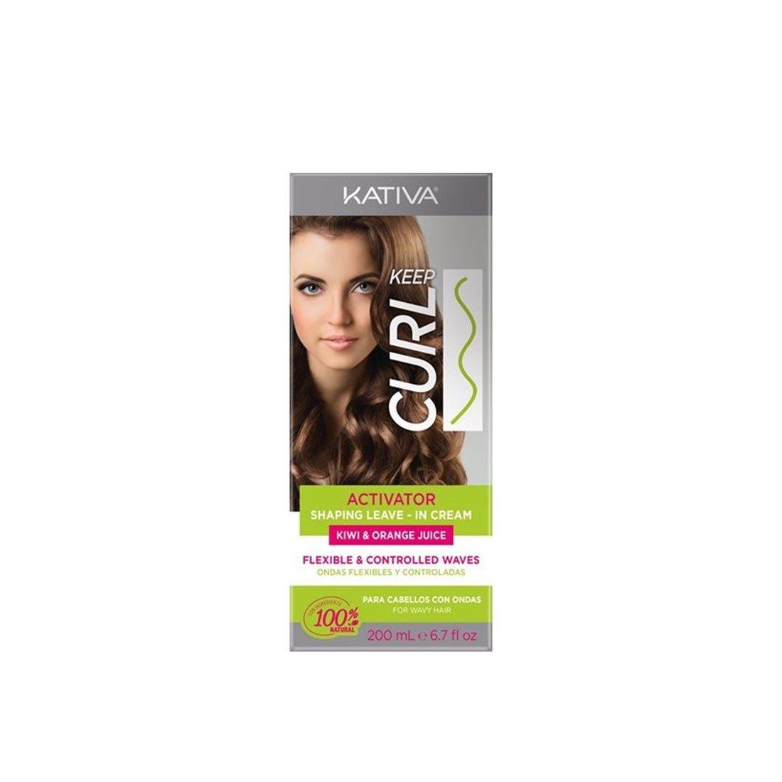 Kativa Keep Curl Activator Shaping Leave-In Cream Kiwi &amp; Orange Juice 200ml