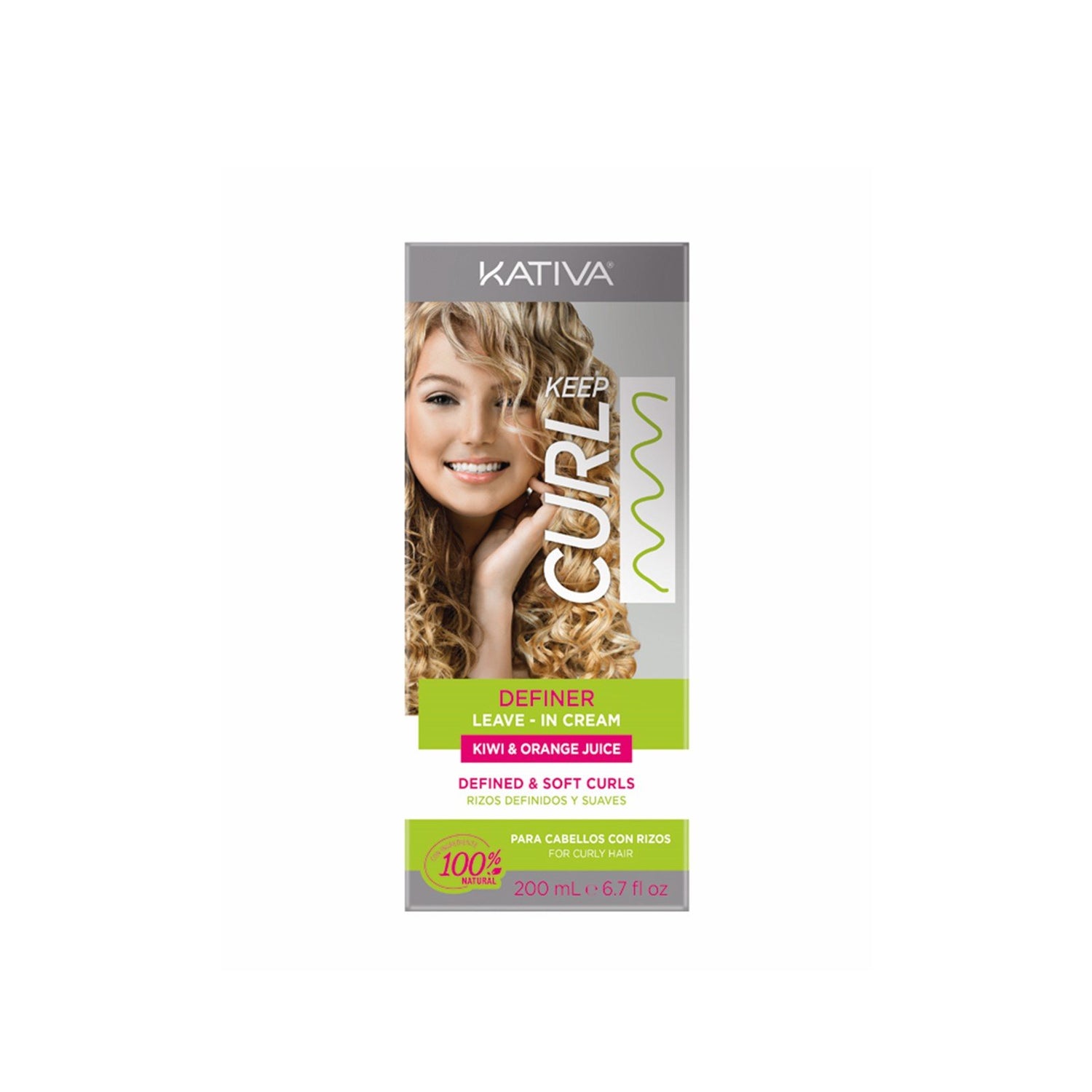 Kativa Keep Curl Definer Leave-In Cream Kiwi &amp; Orange Juice 200ml