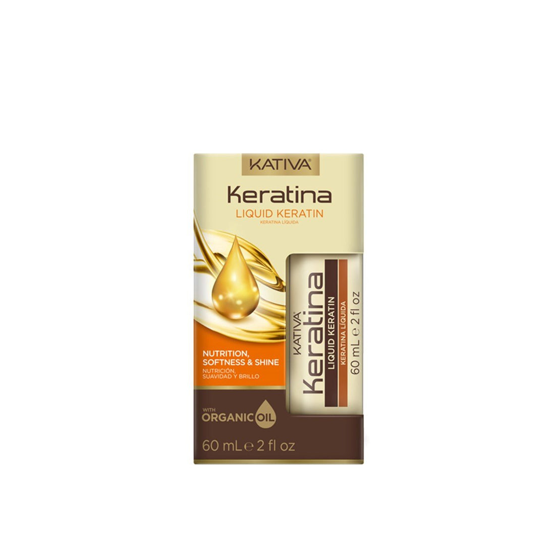 Kativa Keratin Nutrition, Douceur &amp;amp; Brillance Kératine Liquide 60 ml