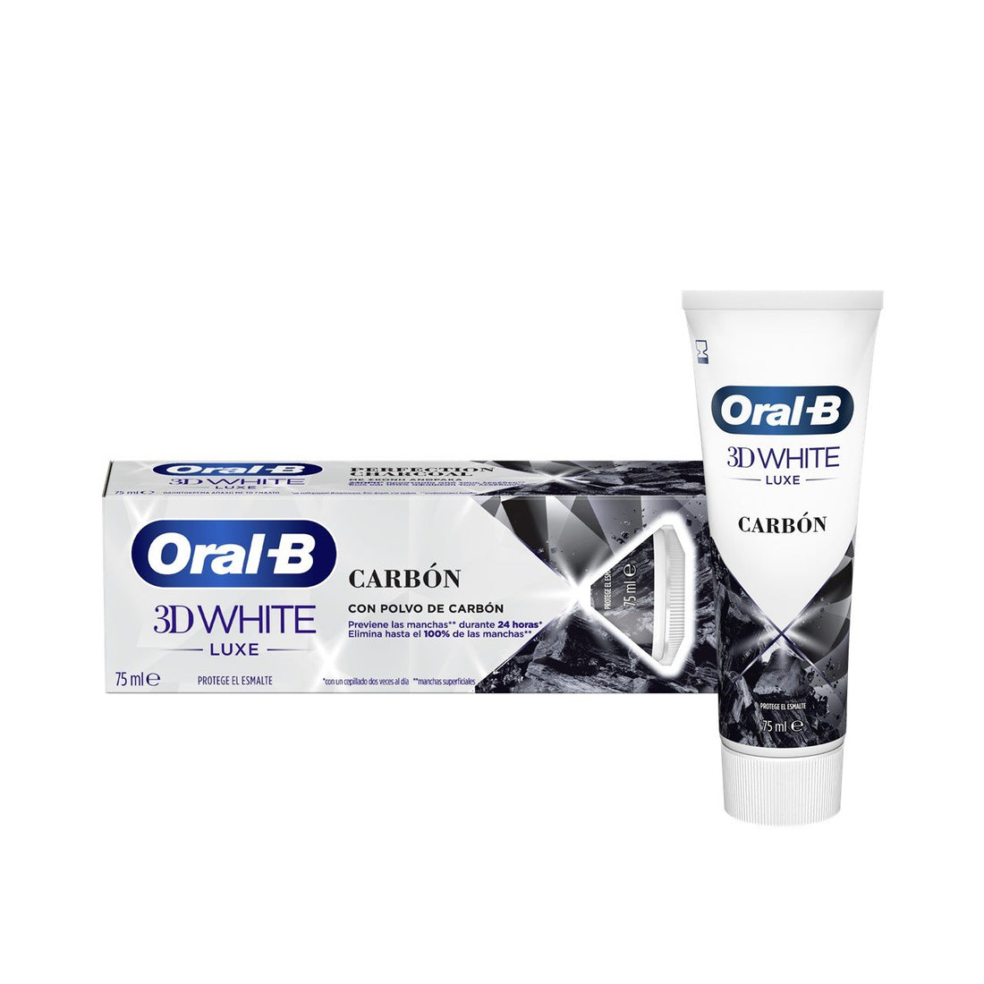 Creme dental branqueador de carvão 3D White Luxe Perfection Oral-B 75 ml