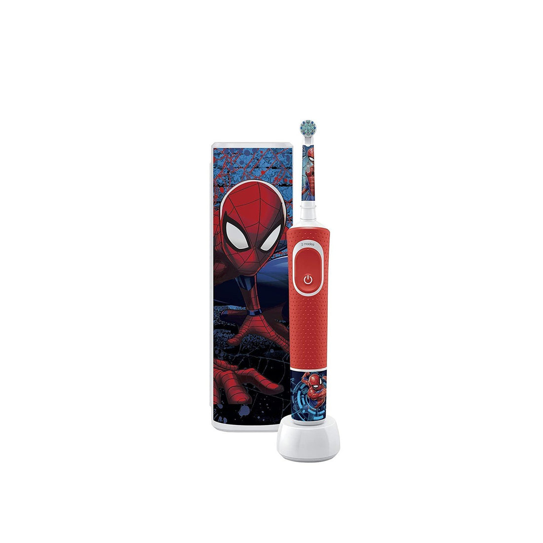 Oral-B Kids 3 ans et plus Brosse à dents électrique Spider-Man + Étui de voyage Pack Promo