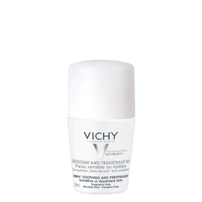 Vichy Desodorizante Roll-On Antitranspirante Calmante Pele Sensível 50ml