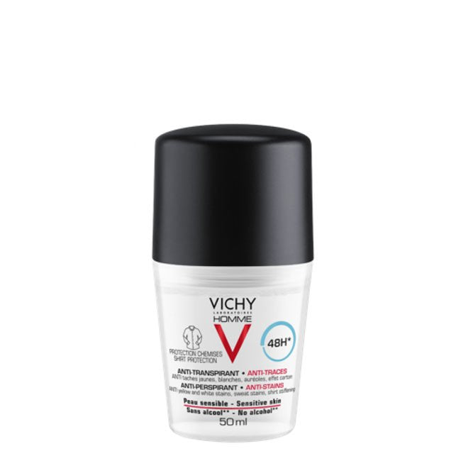 Vichy Homme Déodorant Anti-Transpirant Anti-Taches 48h 50 ml