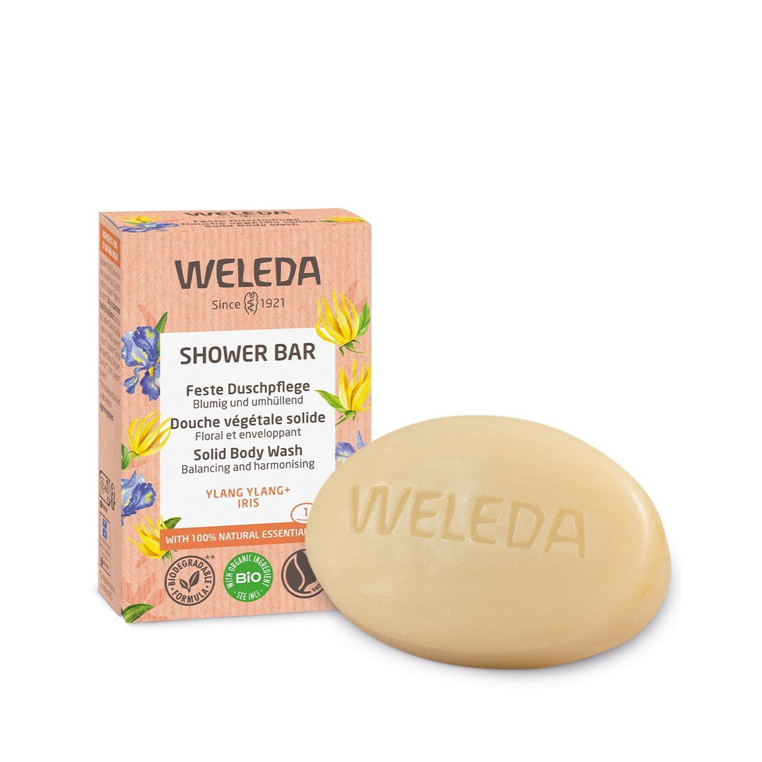 Sabonete em barra de banho Weleda Ylang Ylang + Iris 75g